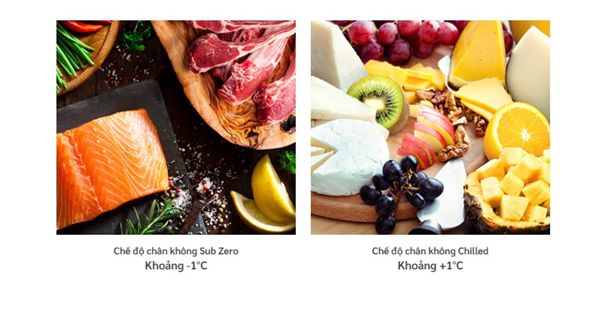 Bảo quản với hai vùng nhiệt độ 