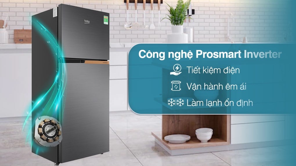 Tủ lạnh Beko Inverter 189 lít RDNT201I50VK - Công nghệ tiết kiệm điện Tủ lạnh Beko Inverter 189 lít RDNT201I50VK - Công nghệ tiết kiệm điện