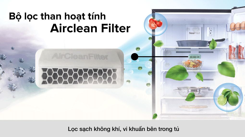 Tủ lạnh Beko Inverter 323 lít RCNT340I50VZK - Bộ lọc than hoạt tính Tủ lạnh Beko Inverter 323 lít RCNT340I50VZK - Bộ lọc than hoạt tính