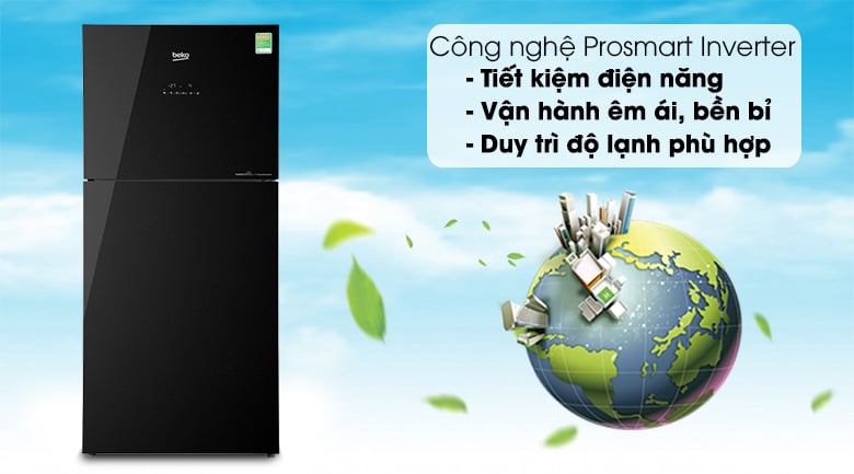 Tủ lạnh Beko Inverter 340 lít RDNT371E50VZGB - Công nghệ Promast Inverter Tủ lạnh Beko Inverter 340 lít RDNT371E50VZGB - Công nghệ Promast Inverter