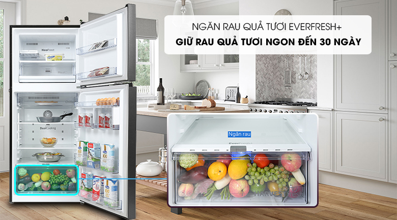 Tủ lạnh Beko Inverter 340 lít RDNT371E50VZK - EverFresh+ Tủ lạnh Beko Inverter 340 lít RDNT371E50VZK - EverFresh+