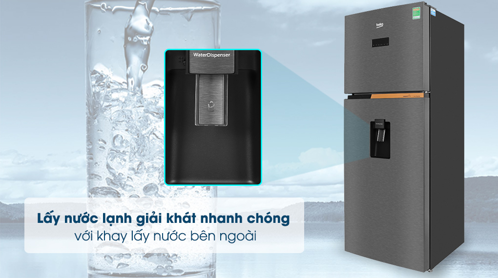 Khay lấy nước bên ngoài - Tủ lạnh Beko Inverter 375 lít RDNT401E50VZDK Mới 2020 Khay lấy nước bên ngoài - Tủ lạnh Beko Inverter 375 lít RDNT401E50VZDK Mới 2020