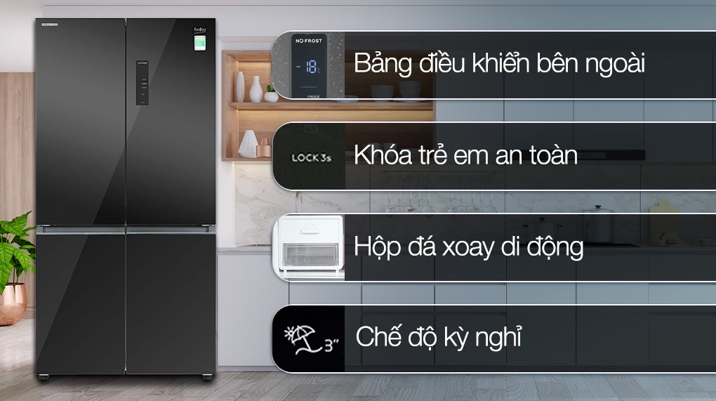 Tủ lạnh Beko Inverter 553 lít GNO51651GBVN - Tiện ích Tủ lạnh Beko Inverter 553 lít GNO51651GBVN - Tiện ích