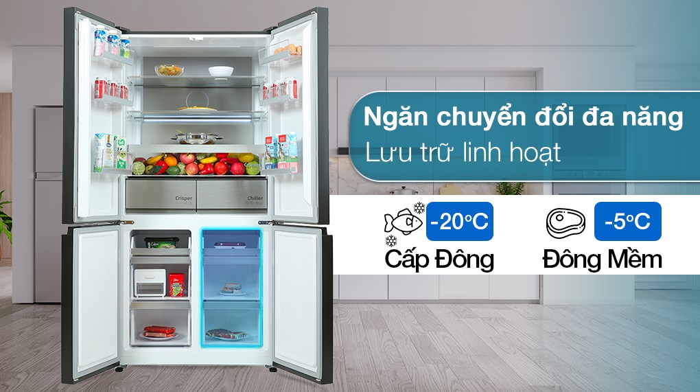 Tủ lạnh Beko Inverter 553 lít GNO51651KVN - Ngăn chuyển đối Tủ lạnh Beko Inverter 553 lít GNO51651KVN - Ngăn chuyển đối