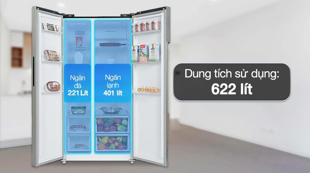 Tủ lạnh Beko Inverter 622 lít GNO62251GBVN - Ngăn lạnh, ngăn đá Tủ lạnh Beko Inverter 622 lít GNO62251GBVN - Ngăn lạnh, ngăn đá