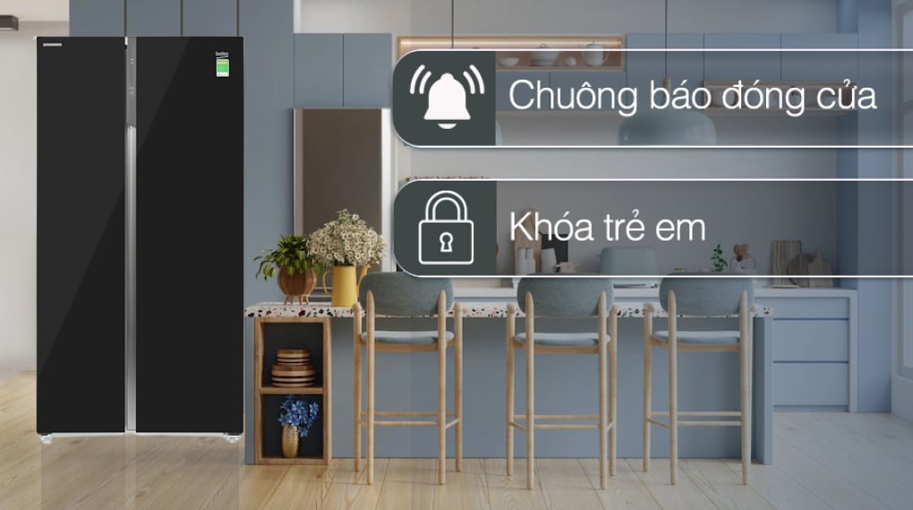 Tủ lạnh Beko Inverter 622 lít GNO62251GBVN - Tiện ích Tủ lạnh Beko Inverter 622 lít GNO62251GBVN - Tiện ích