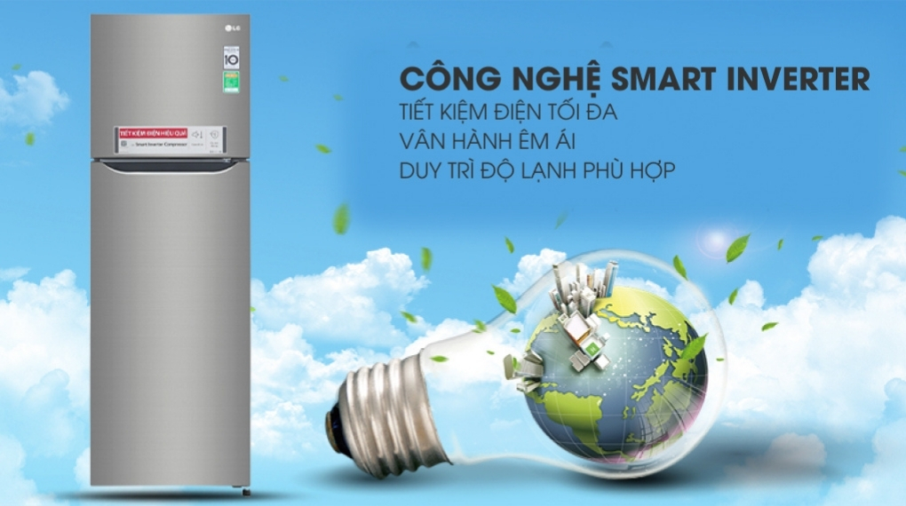Tủ lạnh LG Inverter 255 lít GN-M255PS - Công nghệ Smart Inverter Tủ lạnh LG Inverter 255 lít GN-M255PS - Công nghệ Smart Inverter