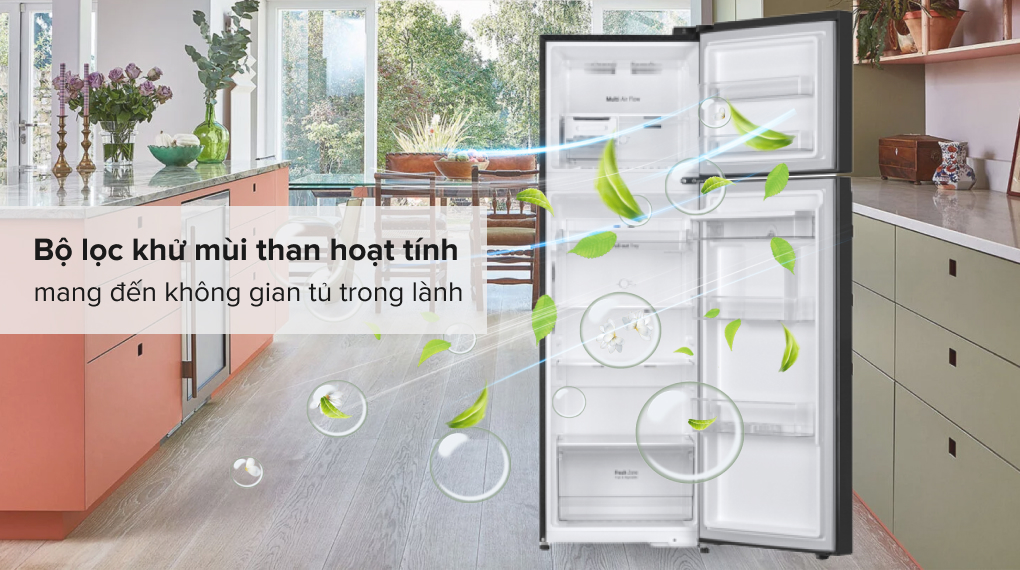 Tủ lạnh LG Inverter 264 Lít GV-D262BL - Công nghệ kháng khuẩn, khử mùi Tủ lạnh LG Inverter 264 Lít GV-D262BL - Công nghệ kháng khuẩn, khử mùi