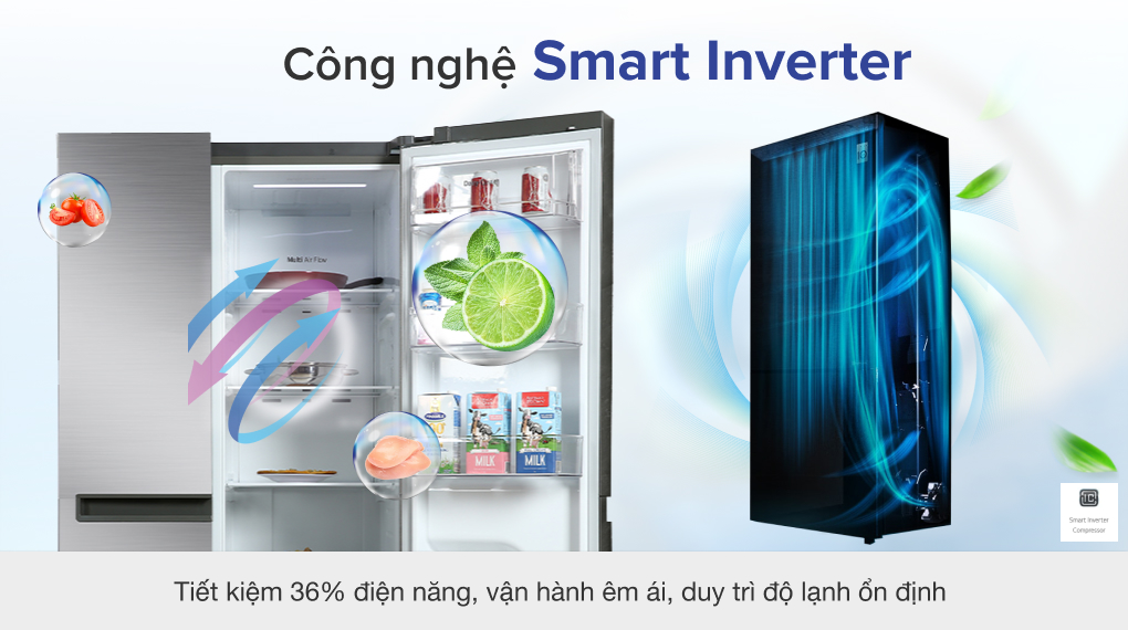 TỦ LẠNH LG GR-D305PS - Công nghệ Smart Inverter TỦ LẠNH LG GR-D305PS - Công nghệ Smart Inverter