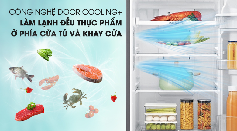 Công nghệ DoorCooling+ - Tủ lạnh LG Inverter 393 lít GN-M422PS Công nghệ DoorCooling+ - Tủ lạnh LG Inverter 393 lít GN-M422PS