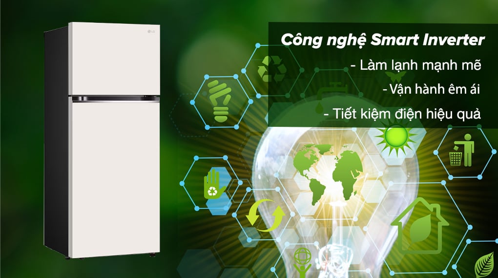 Tủ lạnh LG Inverter 395 lít GN-B392BG - Công nghệ Smart Inverter tiết kiệm điện hiệu quả, hoạt động êm ái và bền bỉ theo thời gian Tủ lạnh LG Inverter 395 lít GN-B392BG - Công nghệ Smart Inverter tiết kiệm điện hiệu quả, hoạt động êm ái và bền bỉ theo thời gian