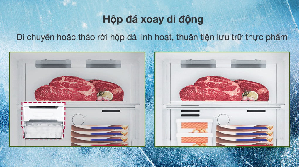 Tủ lạnh LG Inverter 395 lít GN-B392BG - Hộp đá xoay di động giúp người dùng di chuyển hoặc tháo rời tiện lợi để lưu trữ thực phẩm Tủ lạnh LG Inverter 395 lít GN-B392BG - Hộp đá xoay di động giúp người dùng di chuyển hoặc tháo rời tiện lợi để lưu trữ thực phẩm