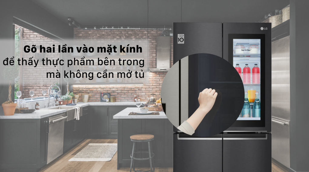 Tủ lạnh LG Inverter 496 lít GR-X22MB - InstaView Door-in-Door Tủ lạnh LG Inverter 496 lít GR-X22MB - InstaView Door-in-Door