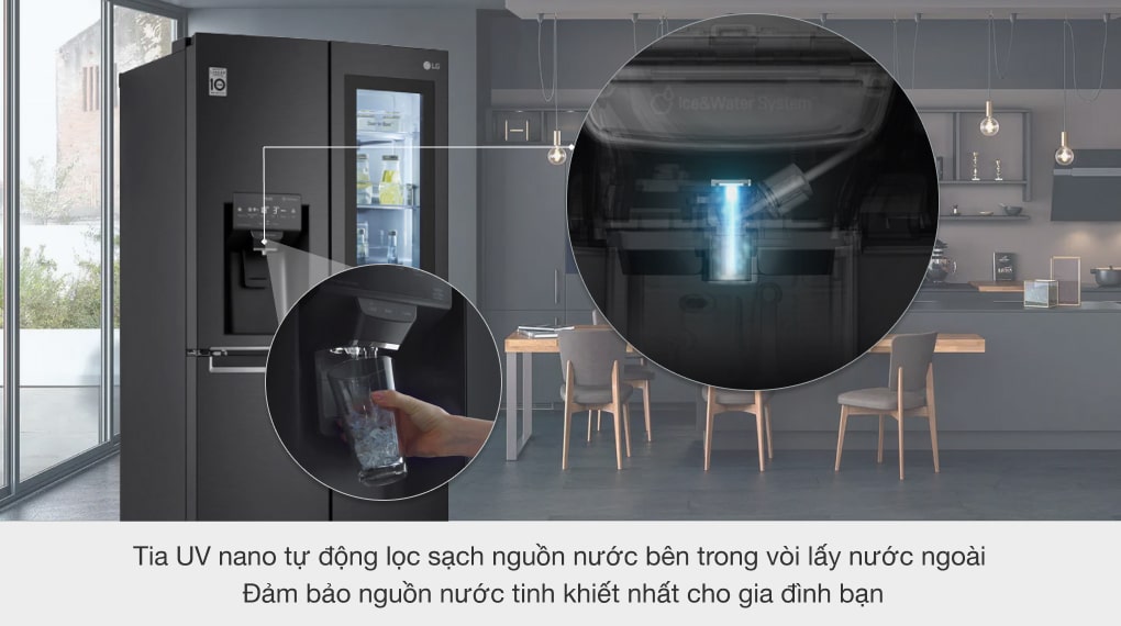 Tủ lạnh LG Inverter 496 lít GR-X22MB - Tia UV Nano Tủ lạnh LG Inverter 496 lít GR-X22MB - Tia UV Nano