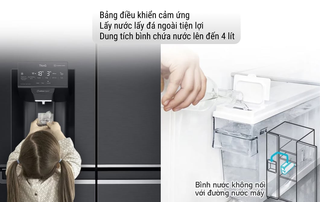 tiện ích - Tủ lạnh LG Inverter 496 lít Multi Door InstaView Door in Door GR-X22MBI tiện ích - Tủ lạnh LG Inverter 496 lít Multi Door InstaView Door in Door GR-X22MBI