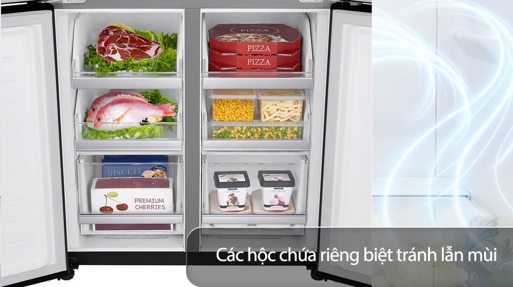 Ngăn đá - Tủ lạnh LG Inverter 496 lít Multi Door InstaView Door in Door GR-X22MBI Ngăn đá - Tủ lạnh LG Inverter 496 lít Multi Door InstaView Door in Door GR-X22MBI