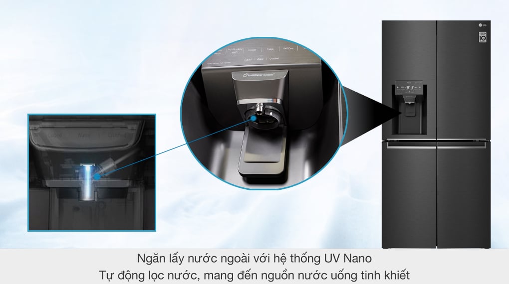 uvnano - Tủ lạnh LG Inverter 496 lít Multi Door InstaView Door in Door GR-X22MBI uvnano - Tủ lạnh LG Inverter 496 lít Multi Door InstaView Door in Door GR-X22MBI