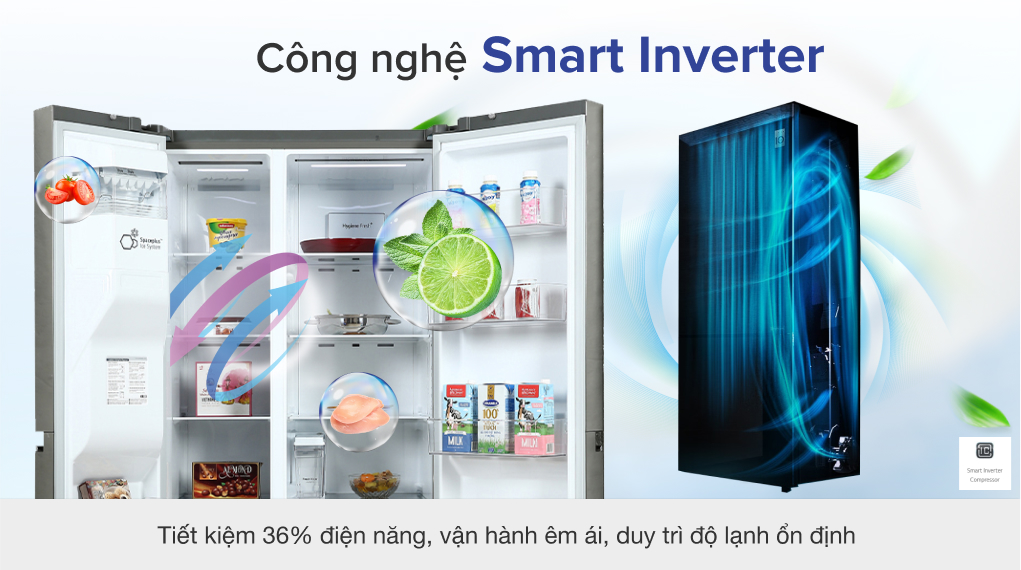 Tủ lạnh LG Inverter 635 Lít GR-D257JS - Smart Inverter Tủ lạnh LG Inverter 635 Lít GR-D257JS - Smart Inverter