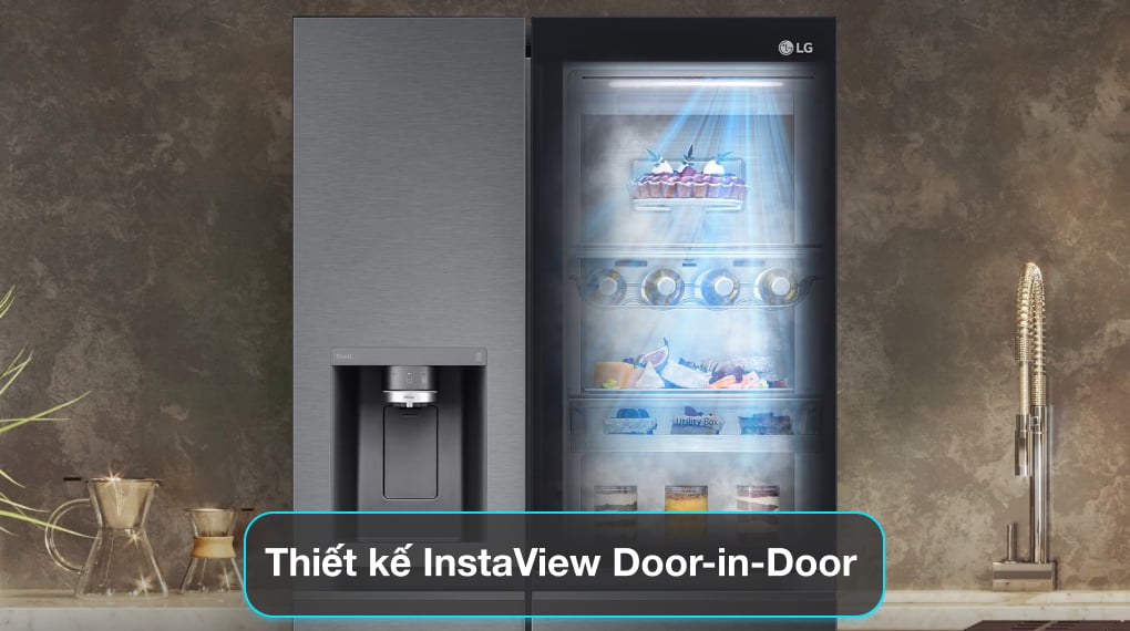 Tủ lạnh LG Inverter 635 Lít Side By Side InstaView Door-in-Door GR-X257BL - Thiết kế Tủ lạnh LG Inverter 635 Lít Side By Side InstaView Door-in-Door GR-X257BL - Thiết kế