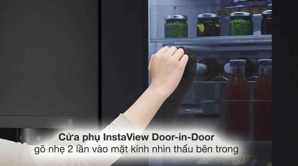 Tủ lạnh LG Inverter 635 Lít Side By Side InstaView Door-in-Door GR-X257BL - Cửa phụ InstaView Door-in-Door Tủ lạnh LG Inverter 635 Lít Side By Side InstaView Door-in-Door GR-X257BL - Cửa phụ InstaView Door-in-Door