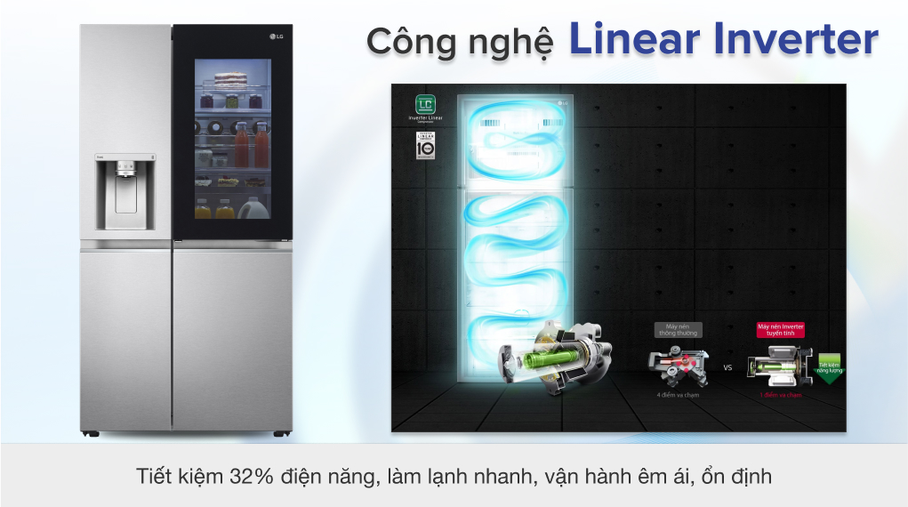 Tủ lạnh LG Inverter 635 Lít GR-X257JS - Linear Inverter Tủ lạnh LG Inverter 635 Lít GR-X257JS - Linear Inverter