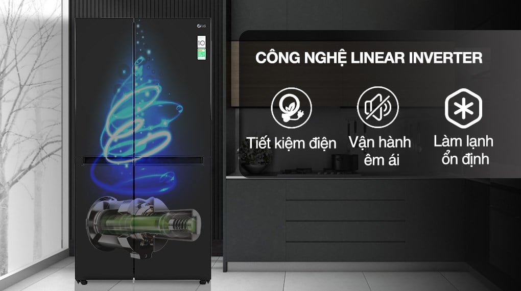 Tủ lạnh LG Inverter 649 Lít GR-B257WB - Công nghệ tiết kiệm điện Tủ lạnh LG Inverter 649 Lít GR-B257WB - Công nghệ tiết kiệm điện