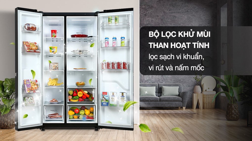 Tủ lạnh LG Inverter 649 Lít GR-B257WB - Công nghệ kháng khuẩn khử mùi Tủ lạnh LG Inverter 649 Lít GR-B257WB - Công nghệ kháng khuẩn khử mùi