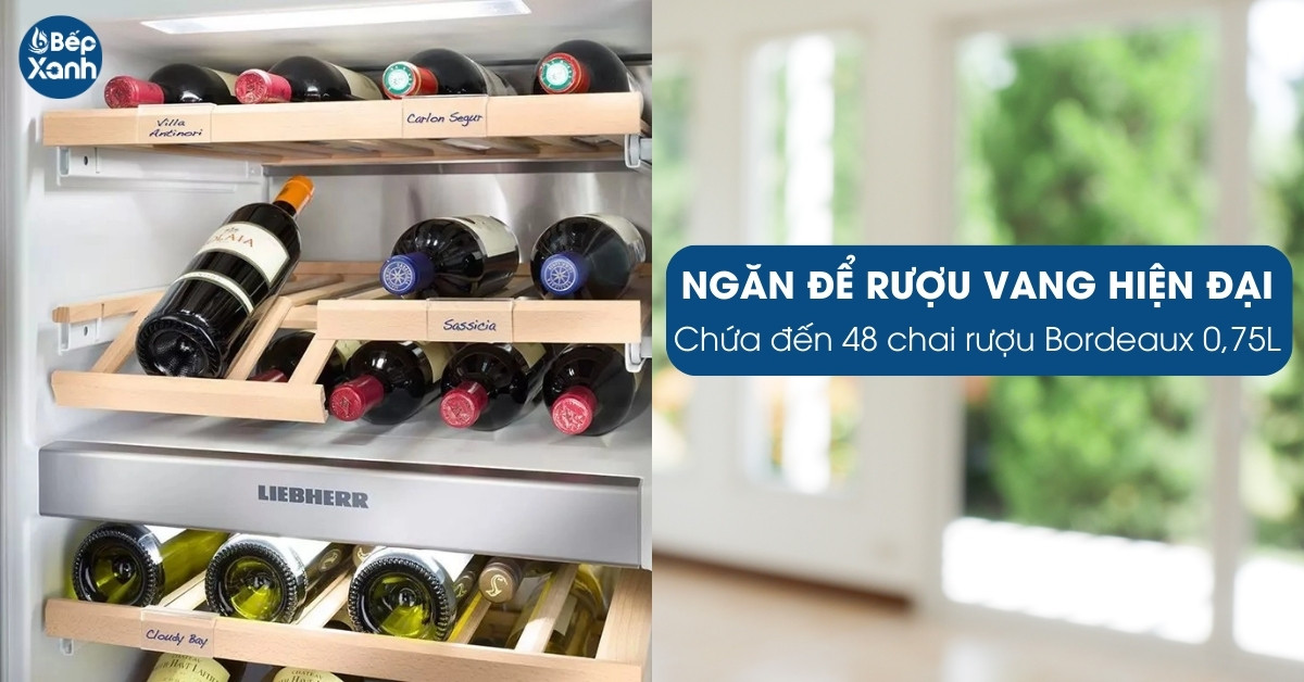 Tủ Lạnh Liebherr SBSes 8496-21 trang bị ngăn để rượu 48 chai