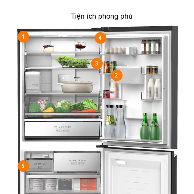 Các tiện ích trên tủ lạnh Panasonic NR-BW530XMMV Các tiện ích trên tủ lạnh Panasonic NR-BW530XMMV