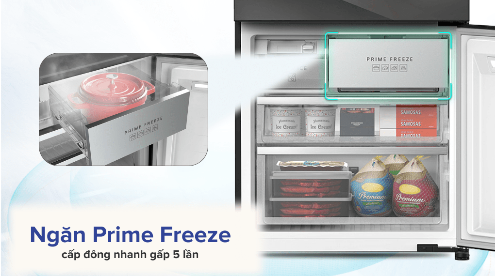 Tủ lạnh Panasonic 540 lít NR-YW590YMMV - Ngăn Prime Freeze Tủ lạnh Panasonic 540 lít NR-YW590YMMV - Ngăn Prime Freeze