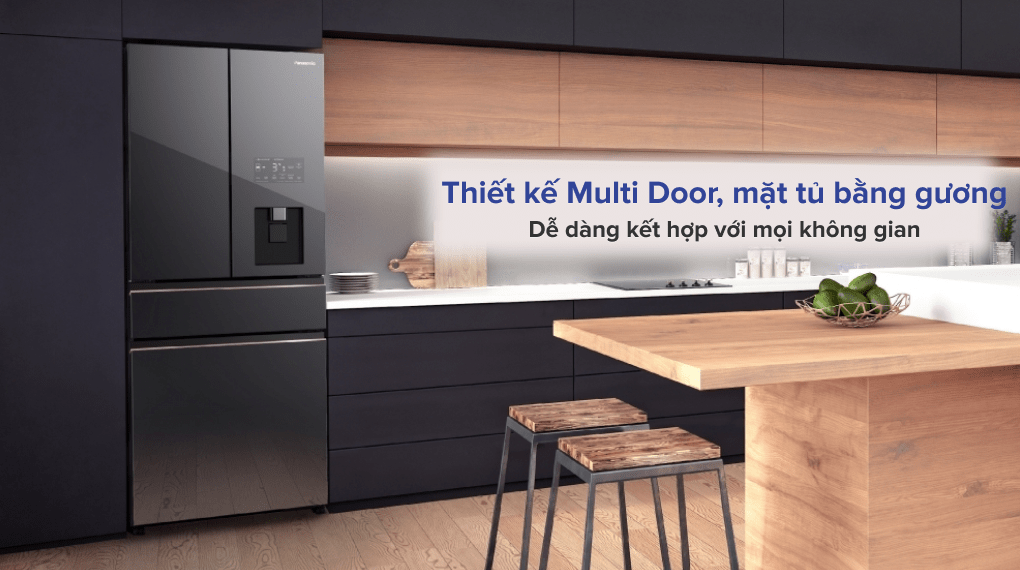 Tủ lạnh Panasonic 540 lít NR-YW590YMMV - Thiết kế Muilti Door Tủ lạnh Panasonic 540 lít NR-YW590YMMV - Thiết kế Muilti Door