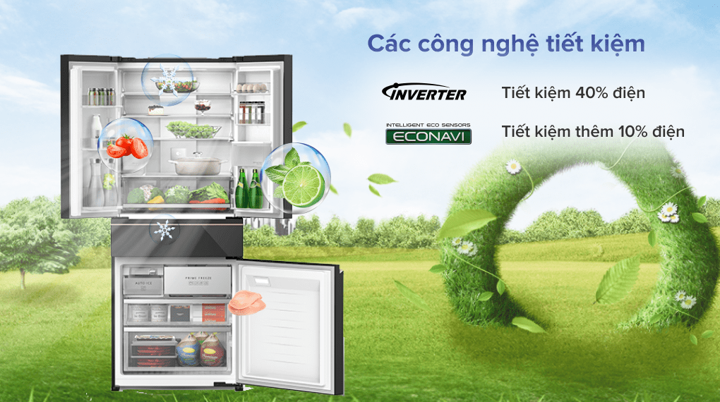 Tủ lạnh Panasonic 540 lít NR-YW590YMMV - Công nghệ Inverer và cảm biến Econavi Tủ lạnh Panasonic 540 lít NR-YW590YMMV - Công nghệ Inverer và cảm biến Econavi