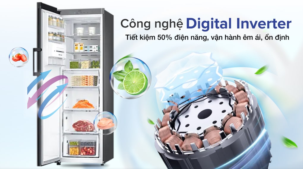 Tủ lạnh Samsung RZ32T744535/SV - Công nghệ Digital Inverter Tủ lạnh Samsung RZ32T744535/SV - Công nghệ Digital Inverter