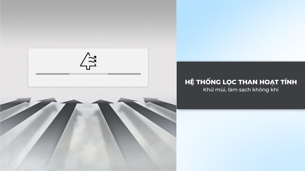 Hệ thống lọc than hoạt tính giúp khử mùi hi���u quả