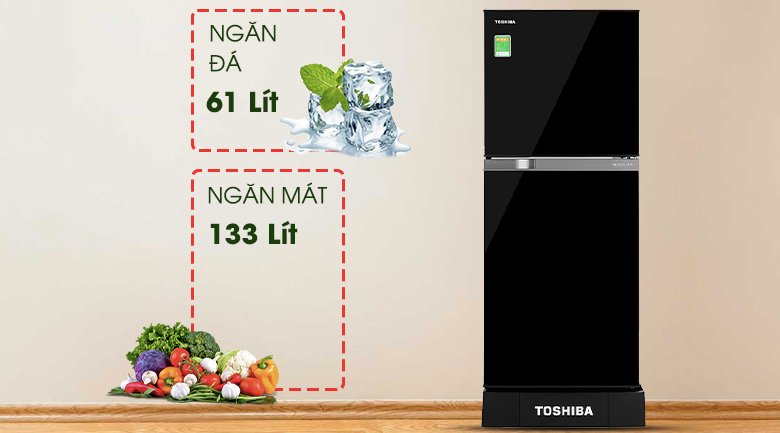 Tủ lạnh Toshiba Inverter 194 lít GR-A25VM(UKG1) -Dung tích 194 lít, phù hợp cho gia đình nhỏ (2 - 3 thành viên) Tủ lạnh Toshiba Inverter 194 lít GR-A25VM(UKG1) -Dung tích 194 lít, phù hợp cho gia đình nhỏ (2 - 3 thành viên)
