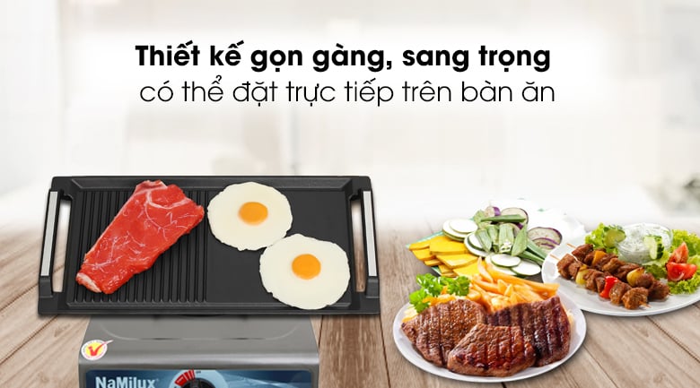 Vỉ nướng đa năng Malloca GP-455 thiết kế sang trọng