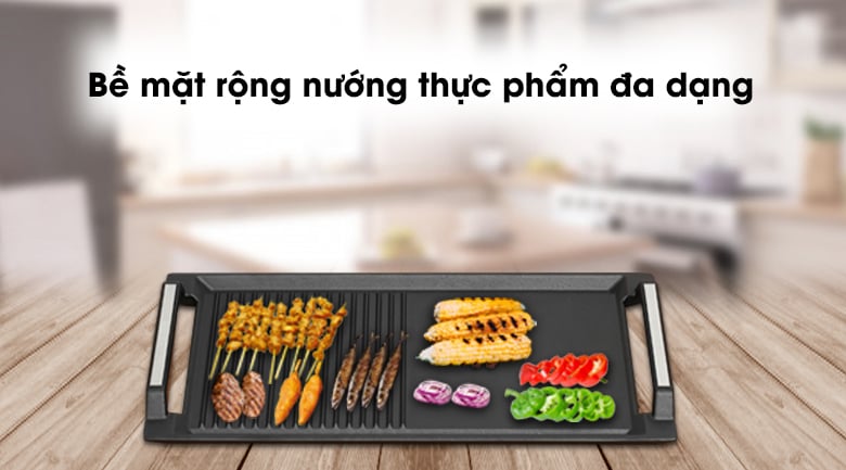 Vỉ nướng đa năng Malloca GP-455 bề mặt nướng đa dạng