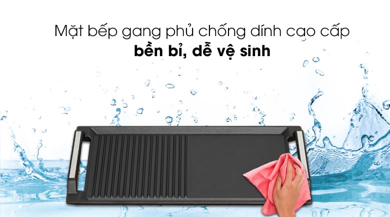 Vỉ nướng đa năng Malloca GP-455 có độ chống dính cao