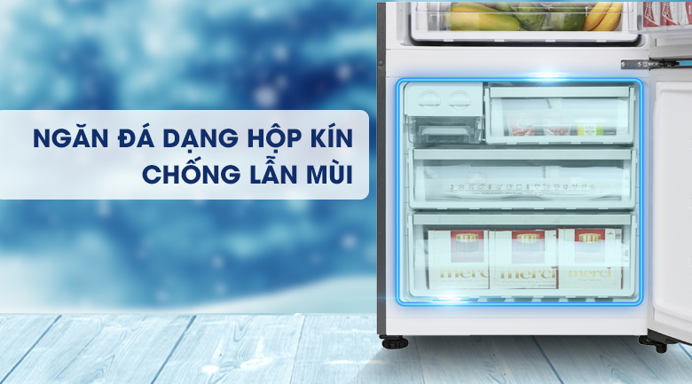 Ngăn đá dạng hộp kín - Tủ lạnh Electrolux Inverter 418 lít EBE4502GA