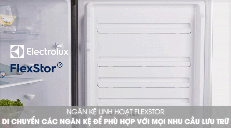 Hệ thống ngăn kệ FlexStor linh hoạt - Tủ lạnh Electrolux Inverter 334 lít EME3700H-H Hệ thống ngăn kệ FlexStor linh hoạt - Tủ lạnh Electrolux Inverter 334 lít EME3700H-H