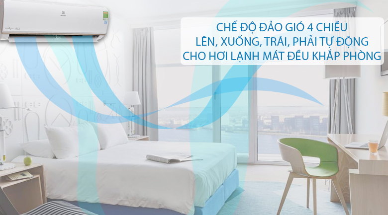 Thổi gió 4 chiều - Máy lạnh Electrolux Inverter 1.5 HP ESV12CRO-A1