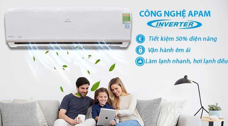 APAM Inverter - Máy lạnh Electrolux Inverter 1.5 HP ESV12CRO-A1