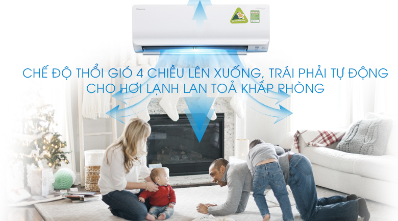 Thổi gió 4 chiều - Máy lạnh Electrolux Inverter 2 HP ESV18CRO-A1