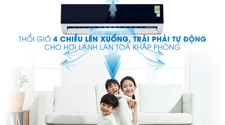 Chế độ thồi gió 4 chiều - Máy lạnh Electrolux Inverter 2 HP ESV18CRO-D1