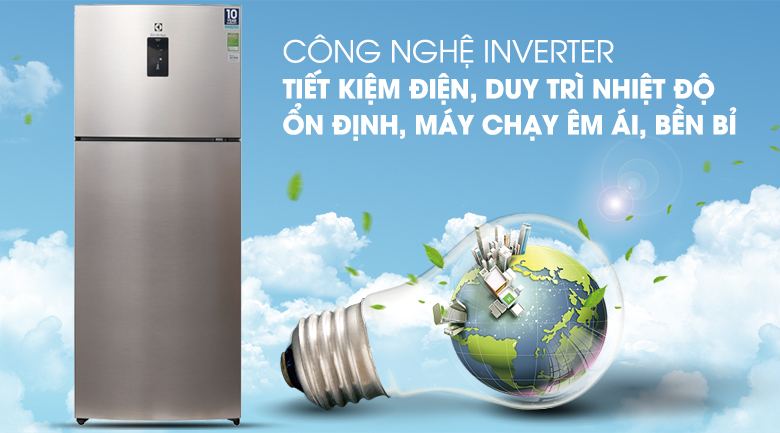 Tích hợp công nghệ Inverter hiện đại - Tủ lạnh Electrolux Inverter 426 lít ETB4602GA