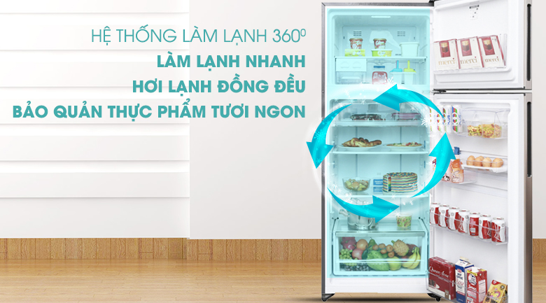 Hệ thống làm lạnh 360 độ đồng đều hơn - Tủ lạnh Electrolux Inverter 426 lít ETB4602GA