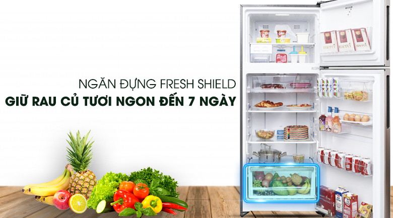 Ngăn bảo quản rau củ FreshShield - Tủ lạnh Electrolux Inverter 426 lít ETB4602GA