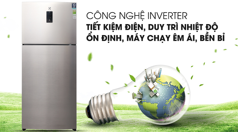 Công nghệ Inverter tiết kiệm điện năng - Tủ lạnh Electrolux Inverter 531 lít ETB5702GA