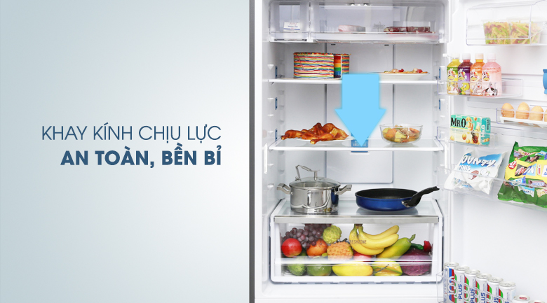 Khay kính chắc chắn, an toàn - Tủ lạnh Electrolux Inverter 531 lít ETB5702GA
