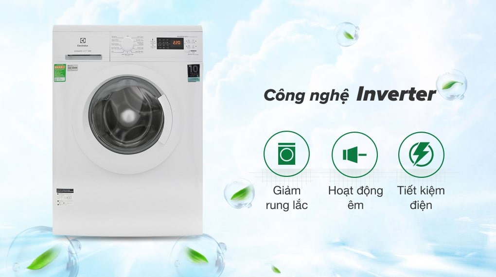 Giặt nước nóng - Máy giặt Electrolux Inverter 8 Kg EWF8025DGWA